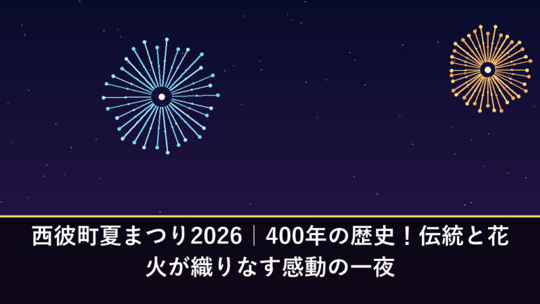西彼町夏まつり2026｜400年の歴史！伝統と花火が織りなす感動の一夜