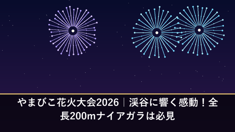 やまびこ花火大会2026｜渓谷に響く感動！全長200mナイアガラは必見