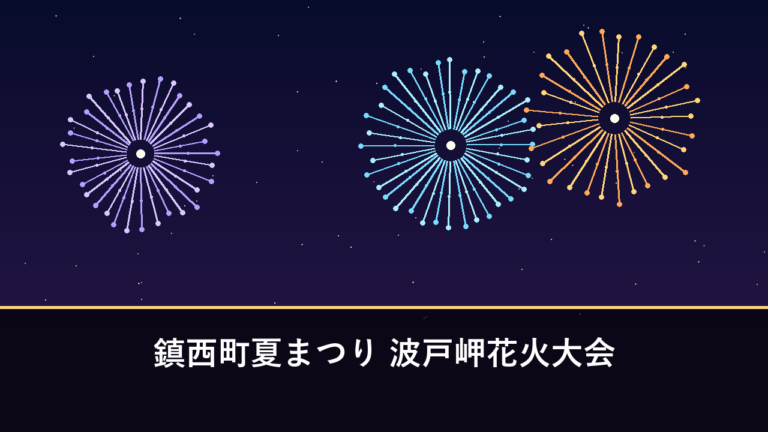 鎮西町夏まつり 波戸岬花火大会｜2026年は8月29日に開催・約1000発（唐津市鎮西町）